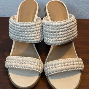 Elegant Cream Woven ROZIE Heels